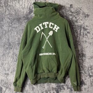Ditch LA Hoodie Grave Digging Inc. Green Masked Pullover Hoodie XL